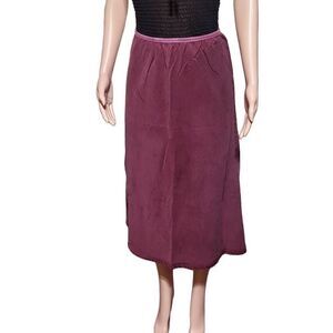 Pulp burgundy tencel pull up bias skirt S